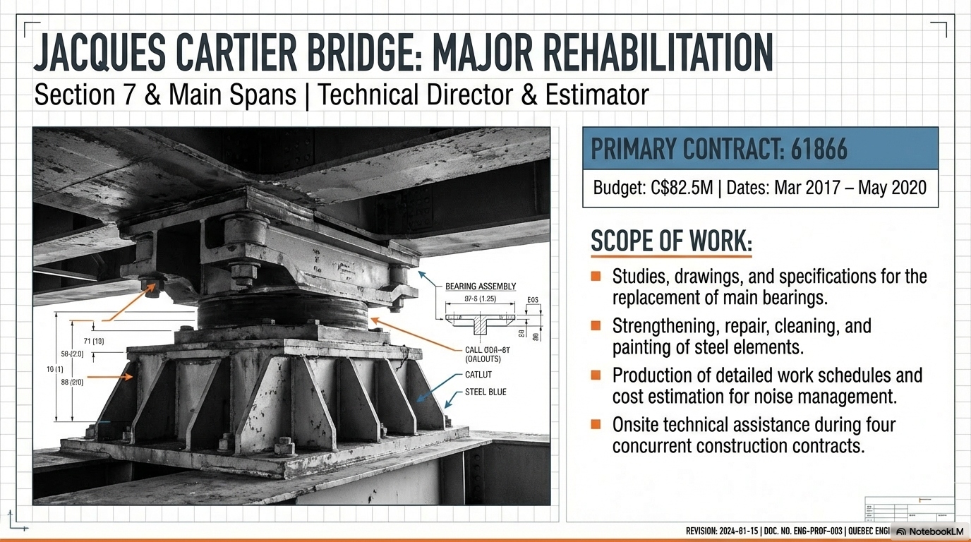 Jacques Cartier Bridge: Major Rehabilitation — Bearing Assembly